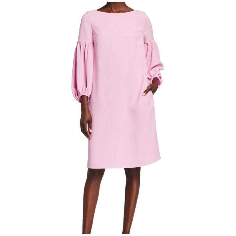 Lafayette 148 NY Karlie Finesse Crepe Shift Dress size S Pink Office Career - Picture 11 of 11